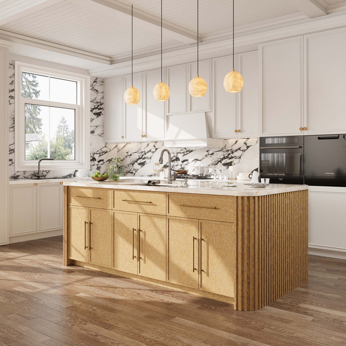 Custom Stone Kitchen Island