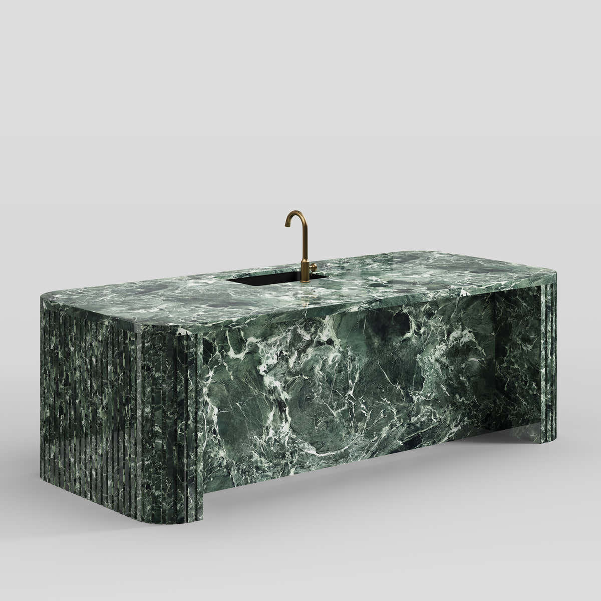 Custom Stone Kitchen Island