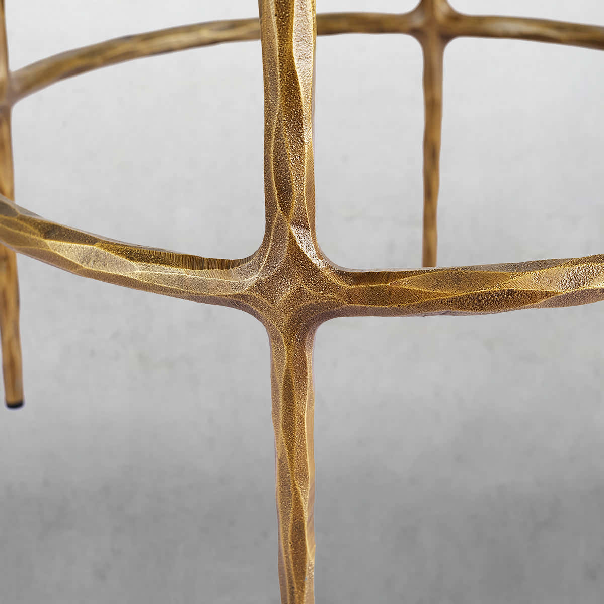 Hand-Forged Metal Bar Swivel Counter Stool