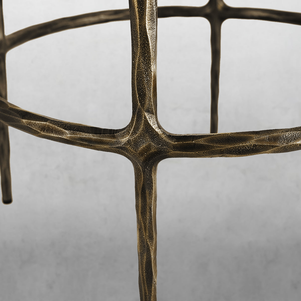 Hand-Forged Metal Bar Swivel Counter Stool