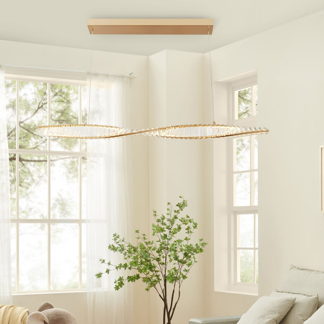 Towson Brushed Gold Chandelier