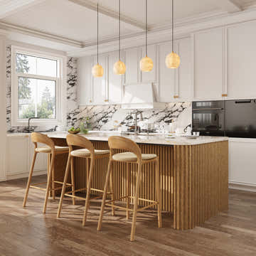 Custom Stone Kitchen Island
