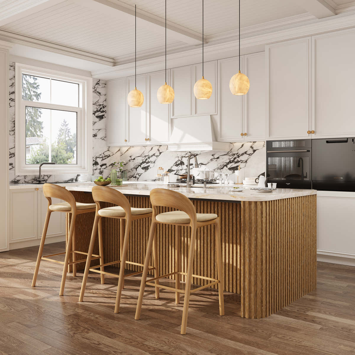Custom Stone Kitchen Island
