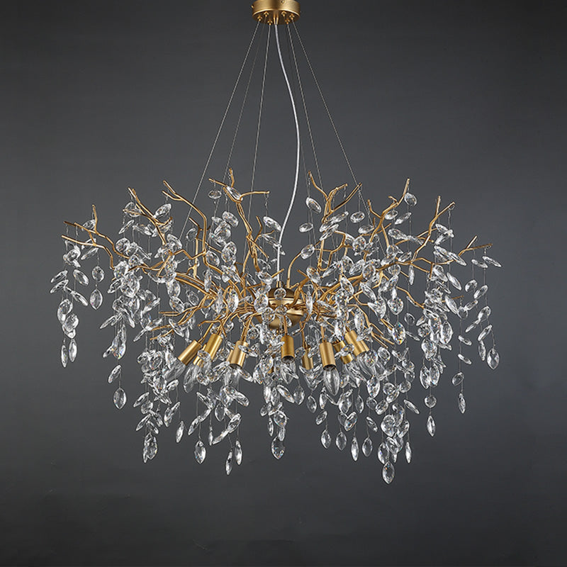 Crystal Raindrop Branch Chandelier