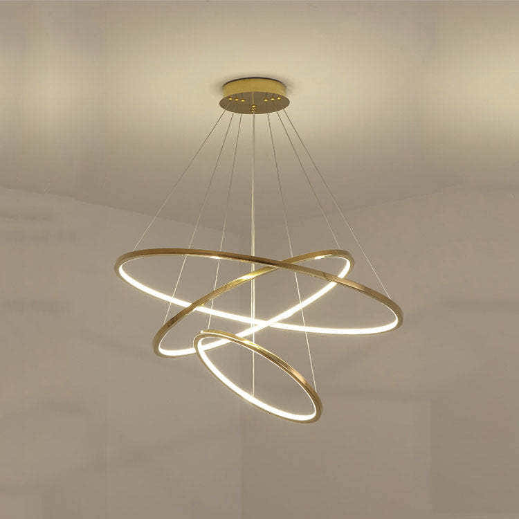 Modern Gold Multi Rings Chandelier
