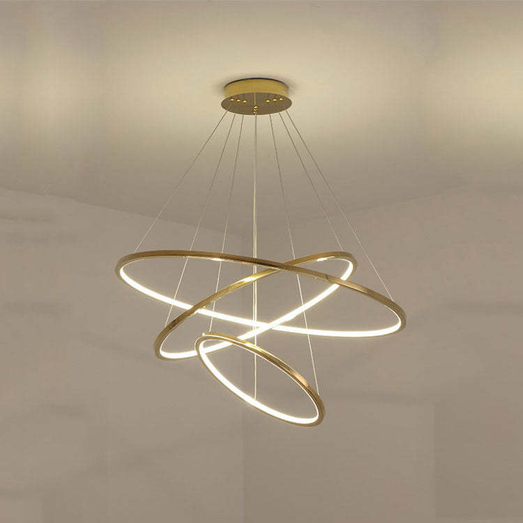 Custome Color Modern Bronze Multi Rings Chandelier