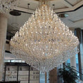 Extra Large Traditional Luxury Multi-tiers Candle Branch Raindrop Crystal Pendant Chandelier