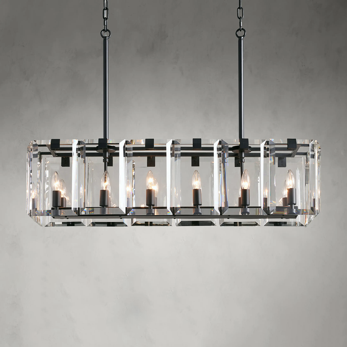 Amaya Rectangular Chandelier 40" 53"