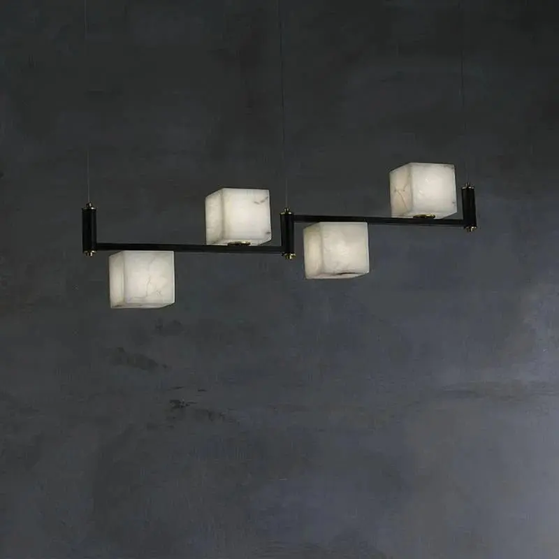 Alabaster Cubic Dining Pendant Chandelier