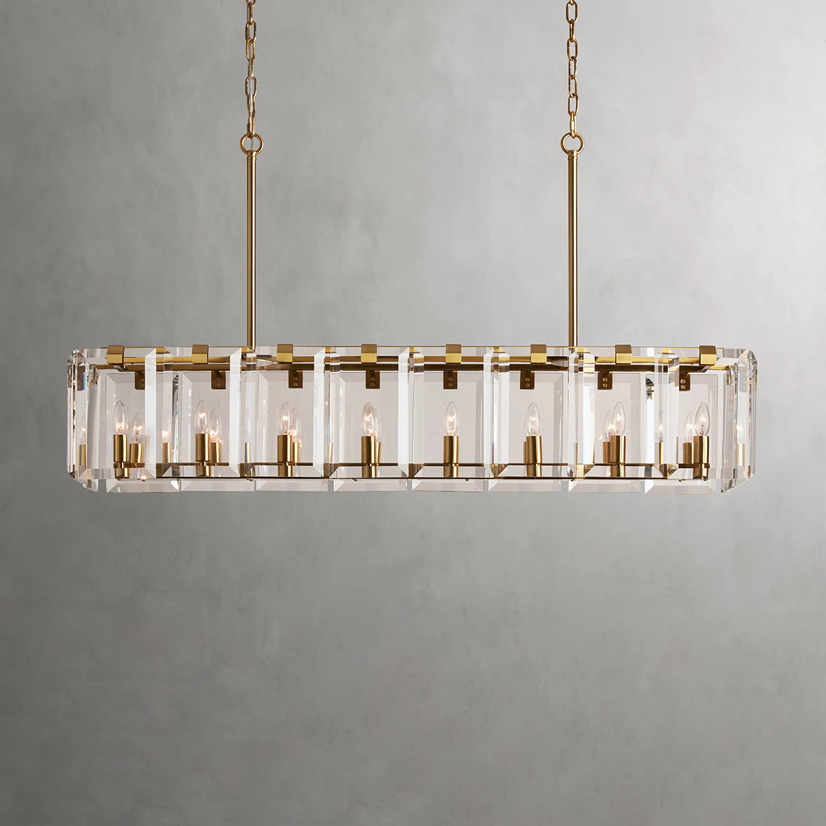 Amaya Rectangular Chandelier 40" 53"