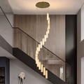 Alabaster Brass Spiral Indoor Modern Chandelier