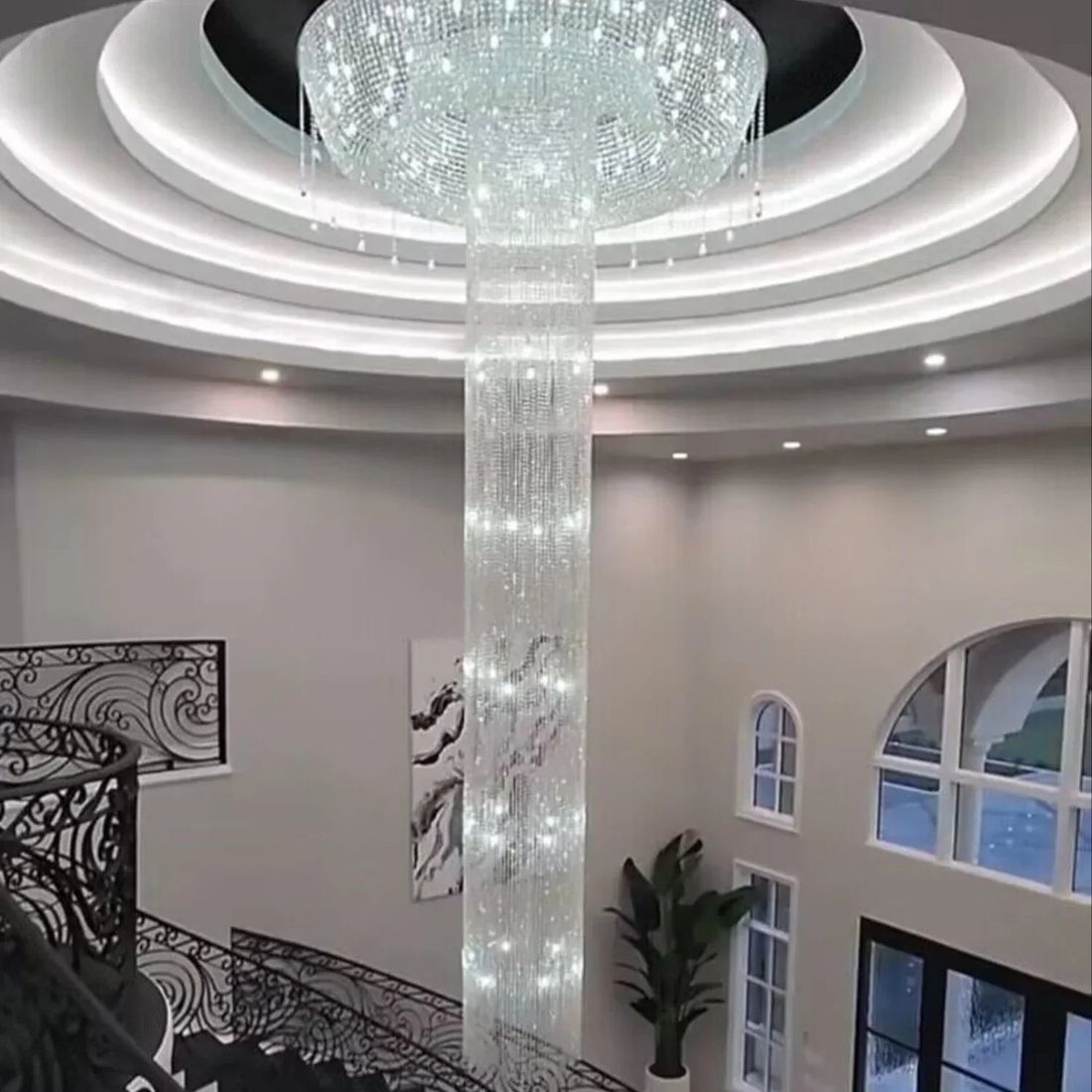 Leif Extra Large Waterfall Crystal Chandelier