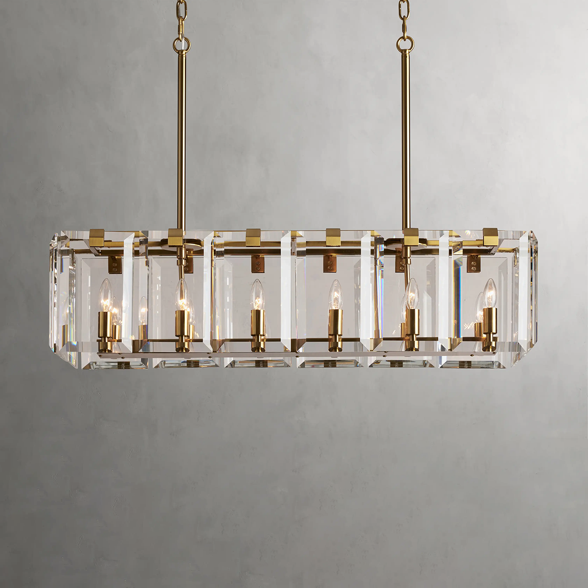 Amaya Rectangular Chandelier 40" 53"