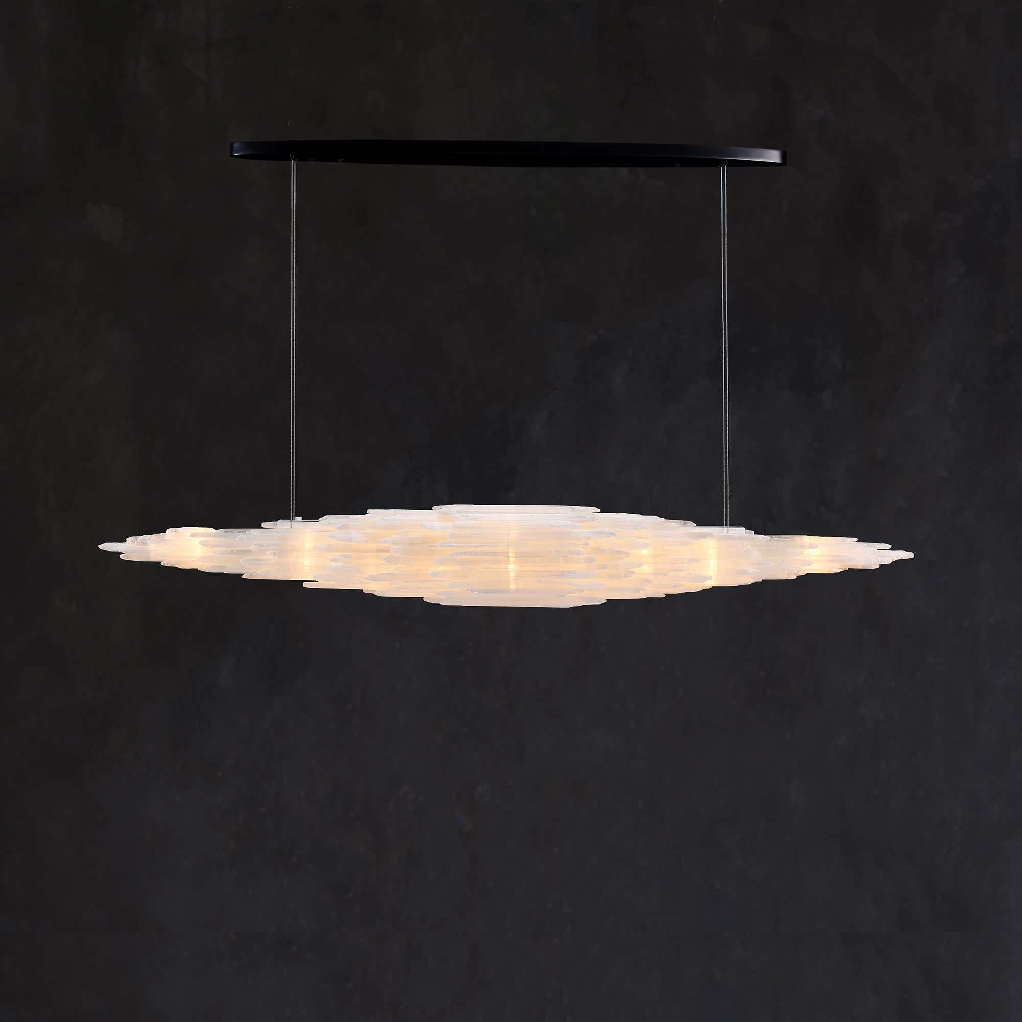 Art Selenite Large Chandelier