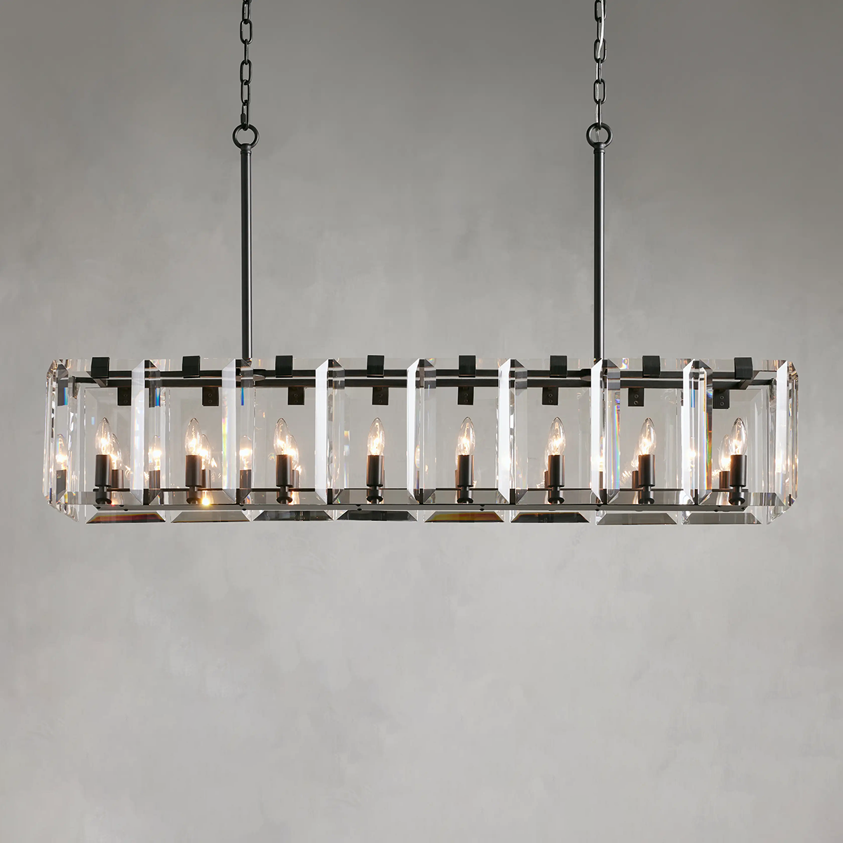 Amaya Rectangular Chandelier 40" 53"