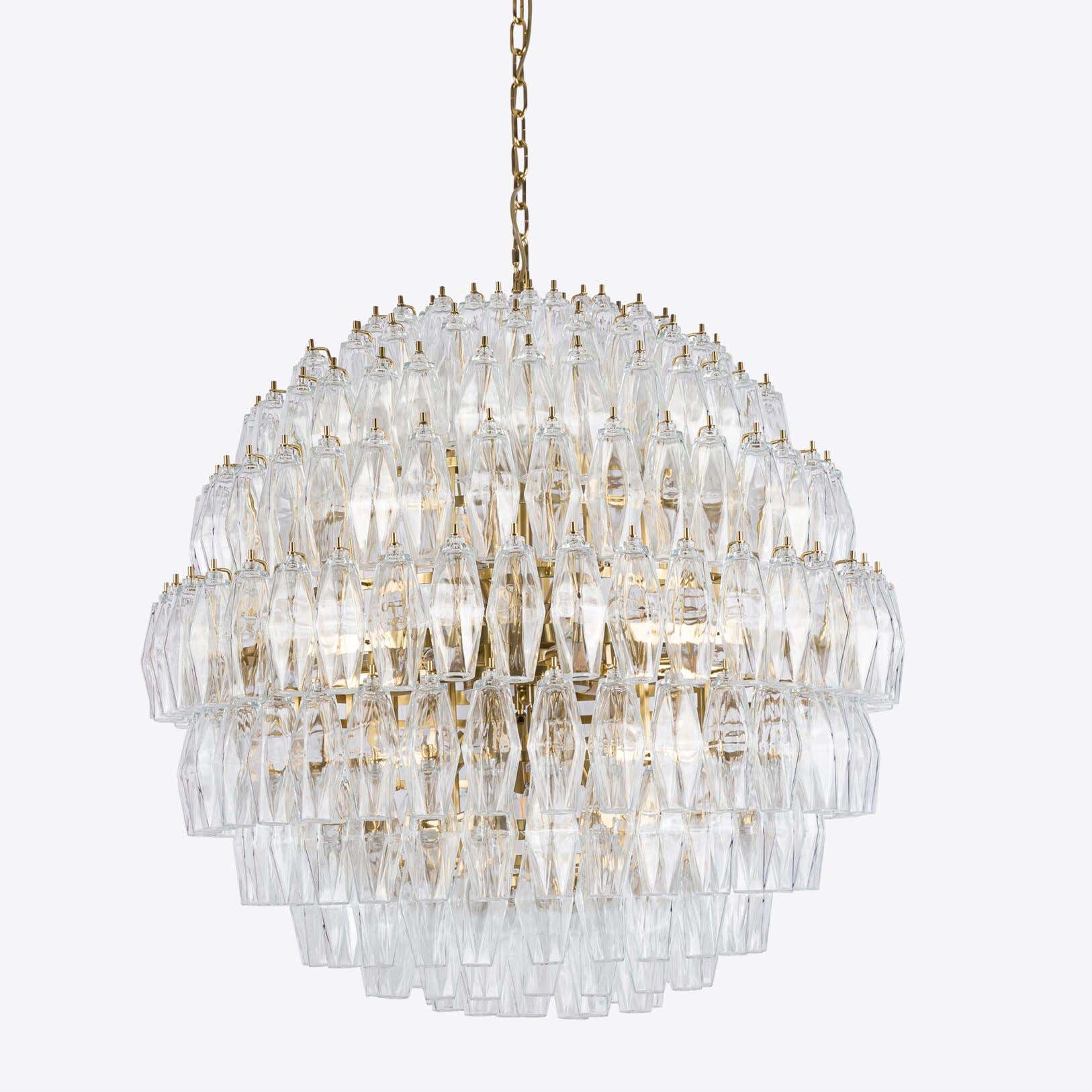 Clear Sorrento Chandelier 28"