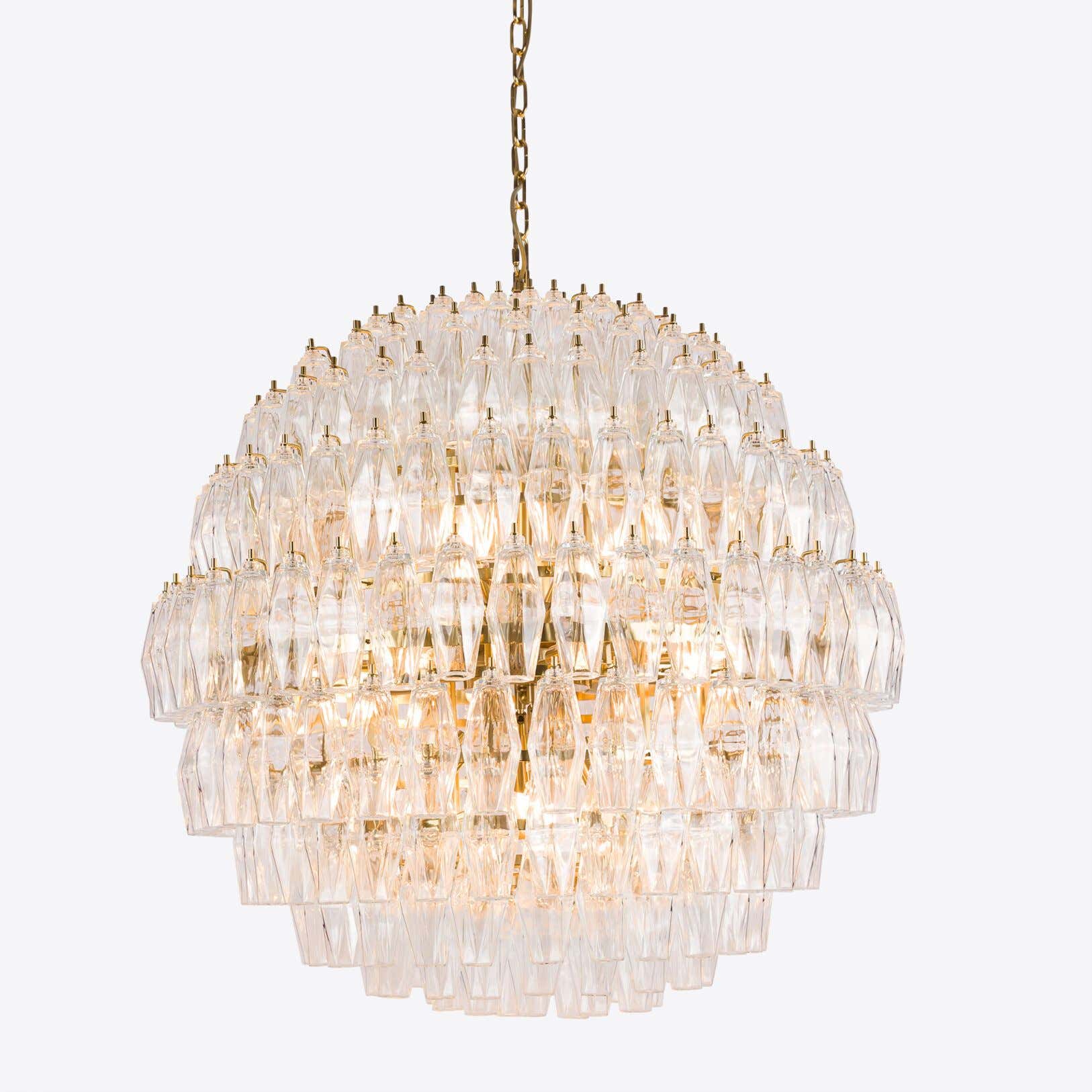 Clear Sorrento Chandelier 28"