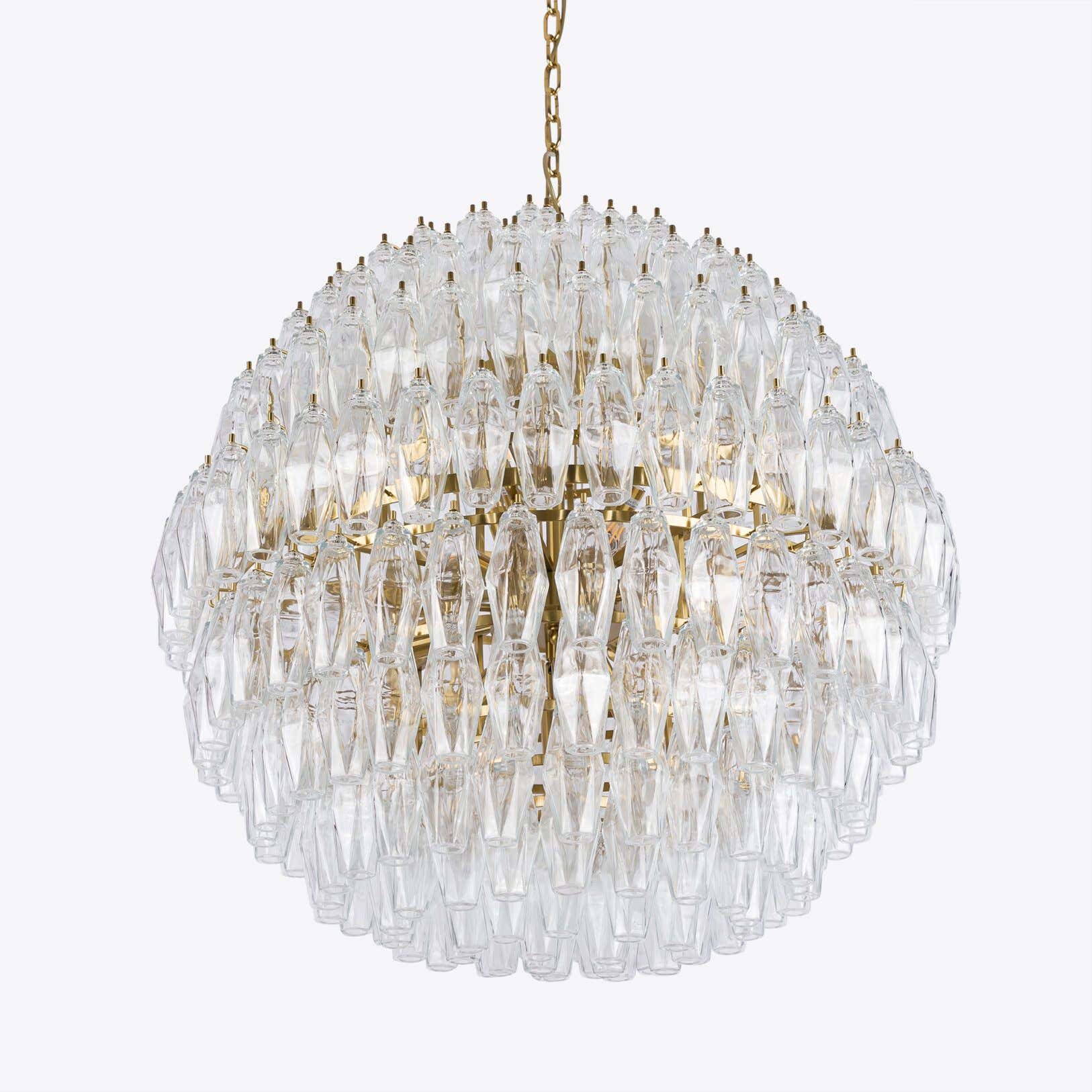 Clear Sorrento Chandelier 28"