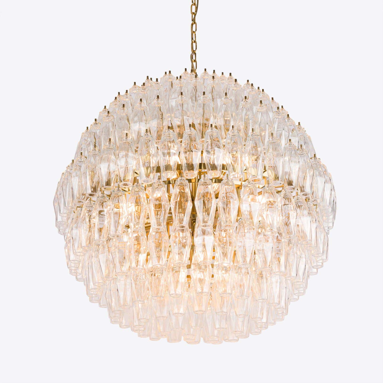 Clear Sorrento Chandelier 28"