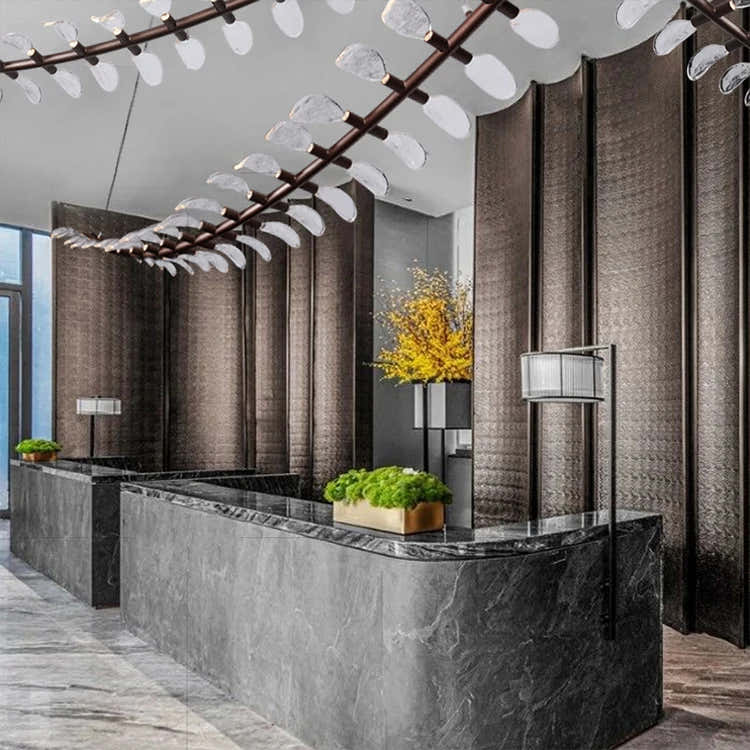 Nordic Style Hanging Light Luxury Hotel Lobby Hall Banquet Modern Led Custom Chandelier Lamp