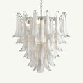 Luna Chandelier White Small Handblown Glass