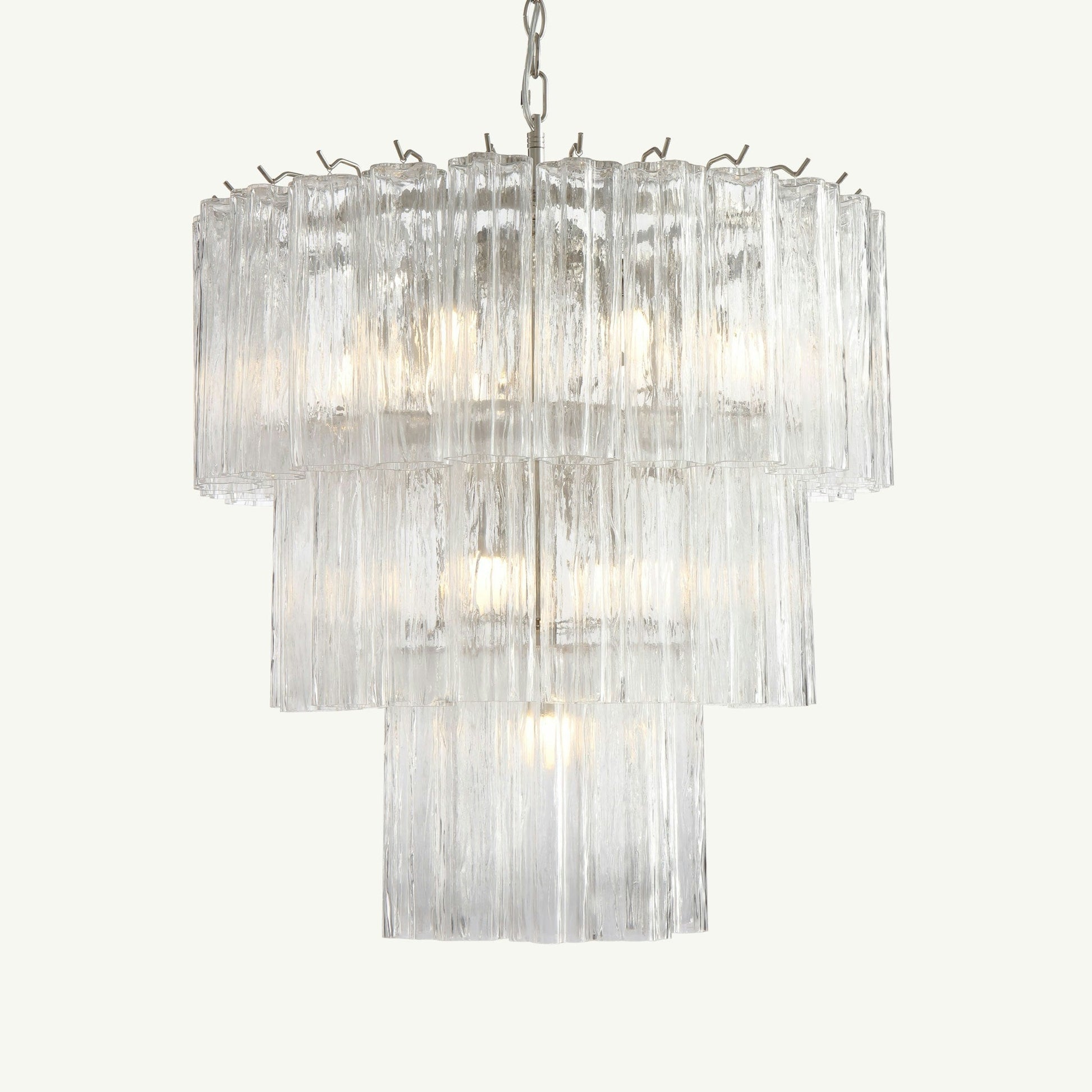 Capri Chandelier 3 Tiers Handblown Glass