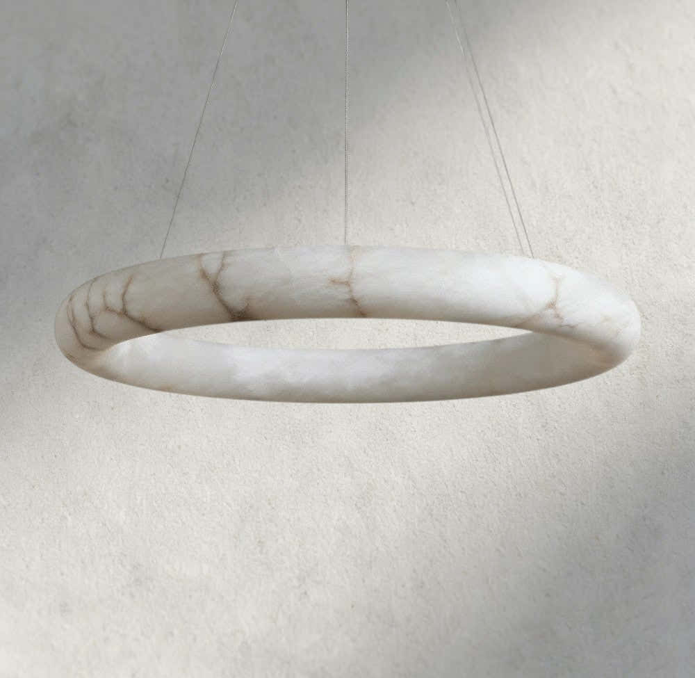 Halima Halo Alabaster Chandelier