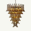 Luna Chandelier Amber Handblown Glass