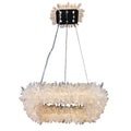 24'' Square Modern Geode Quartz Crystal Chandelier