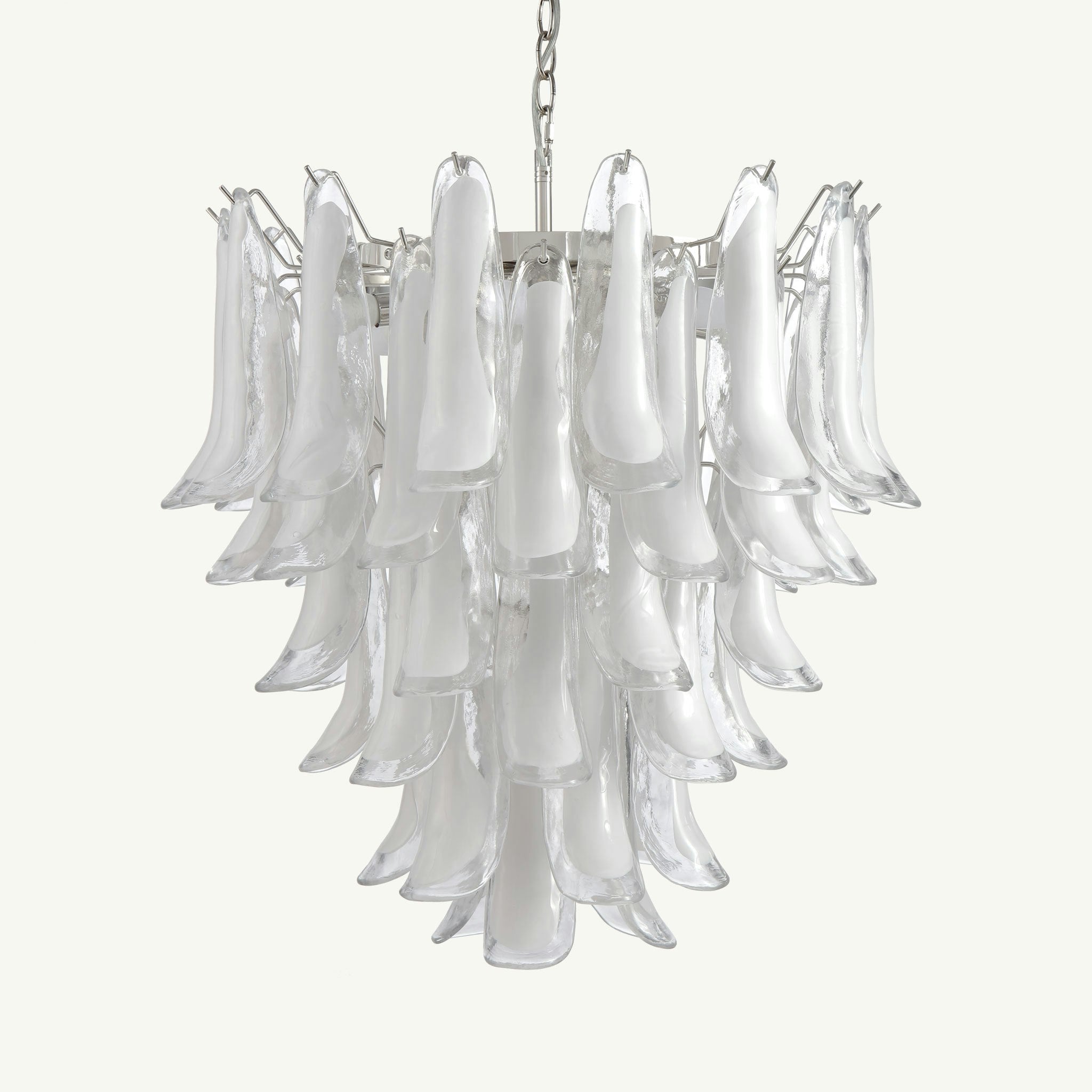 Luna Chandelier White Small Handblown Glass