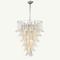 Luna Chandelier White Handblown Glass