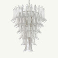 Luna Chandelier White Handblown Glass