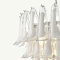 Luna Chandelier White Small Handblown Glass