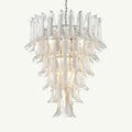 Luna Chandelier White Handblown Glass