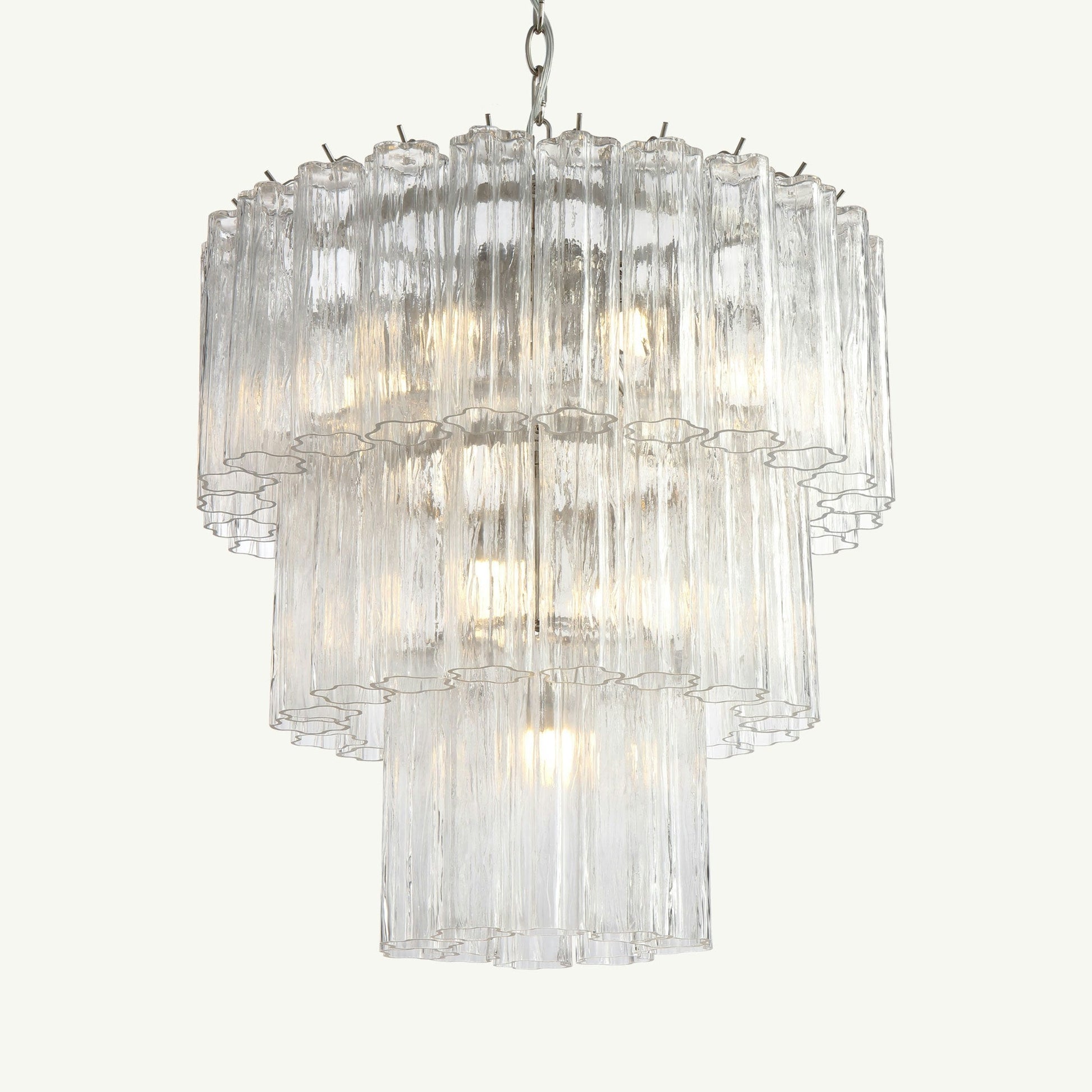 Capri Chandelier 3 Tiers Handblown Glass