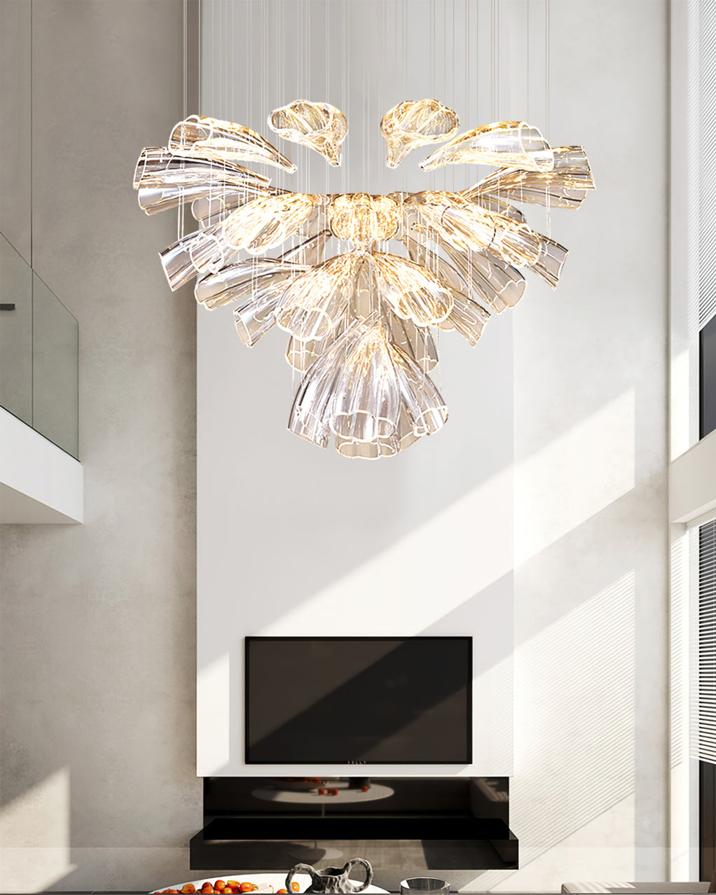 Glass Lotus Chandelier