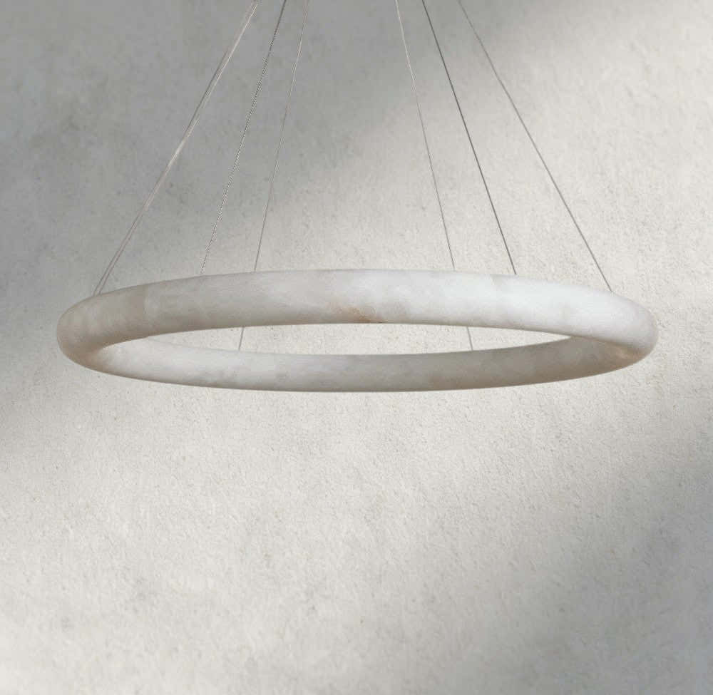 Halima Halo Alabaster Chandelier