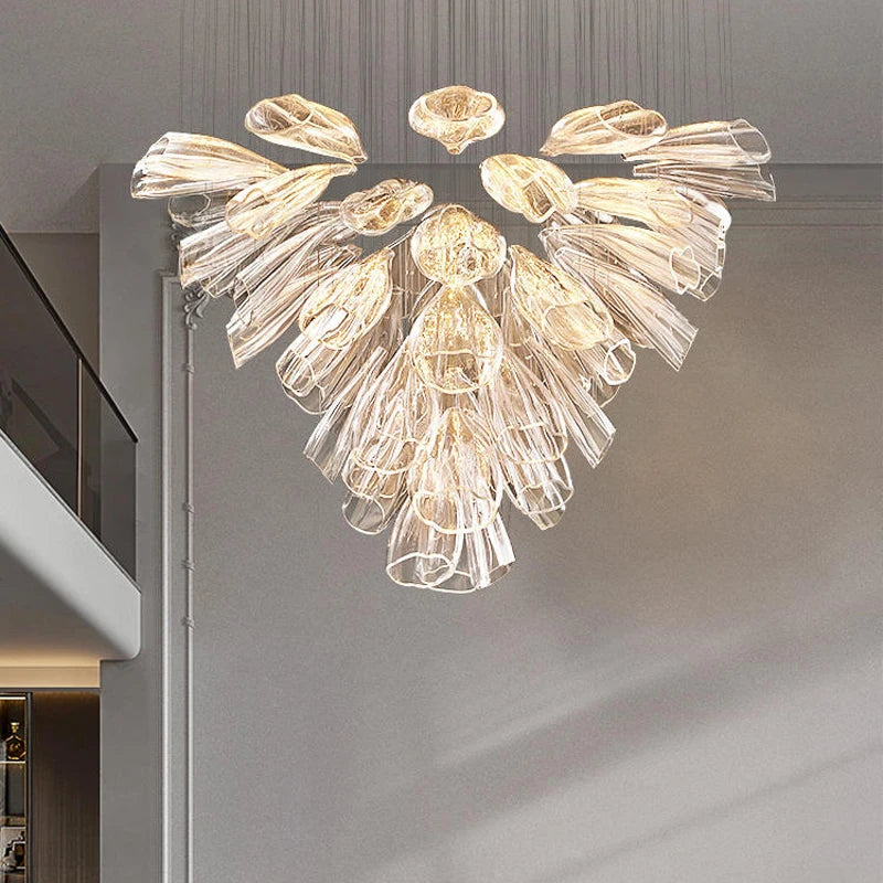 Glass Lotus Chandelier