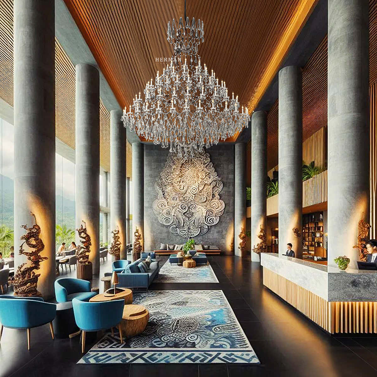 Rocaille Iron & Crystal Chandelier