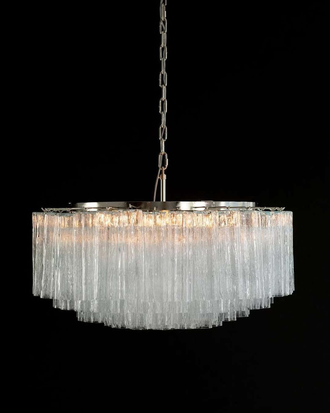 Murano Chandelier – 101 Tuber – Textured – Transparent