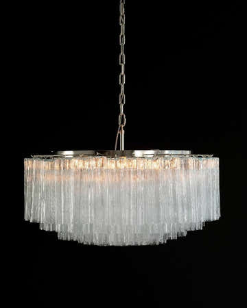 Murano Chandelier – 101 Tuber – Textured – Transparent