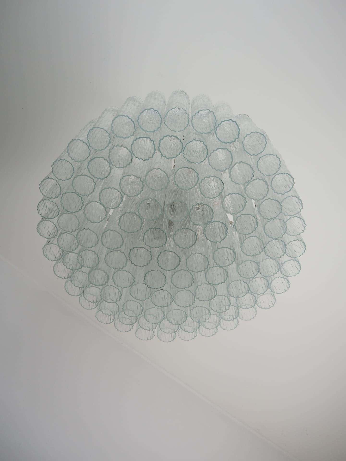 Murano Chandelier – 101 Tuber – Textured – Transparent