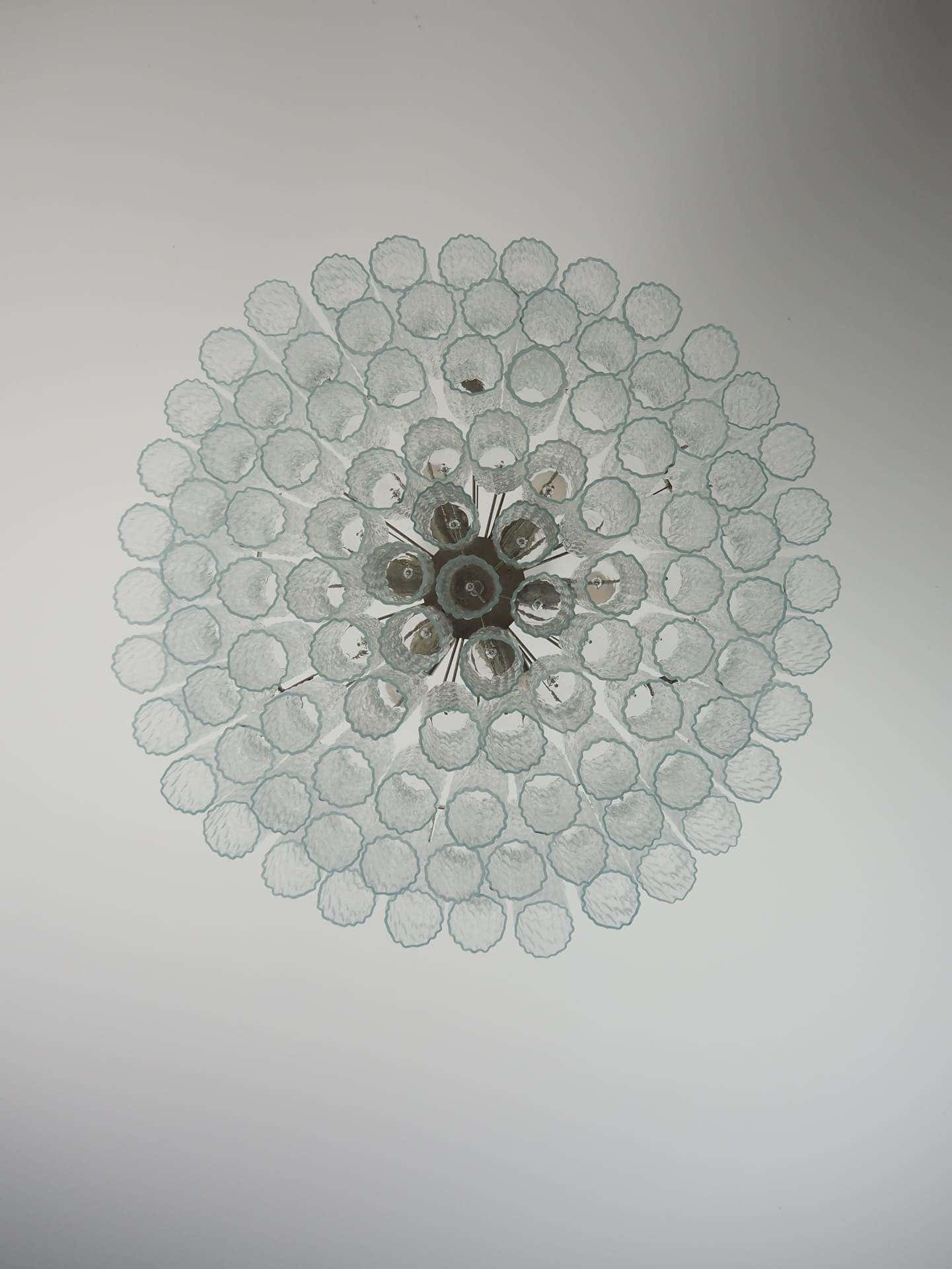 Murano Chandelier – 101 Tuber – Textured – Transparent