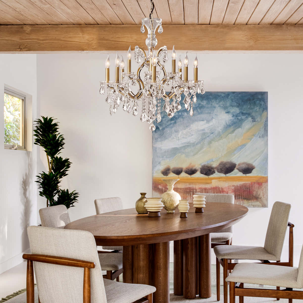 Rocaille Iron & Crystal Chandelier