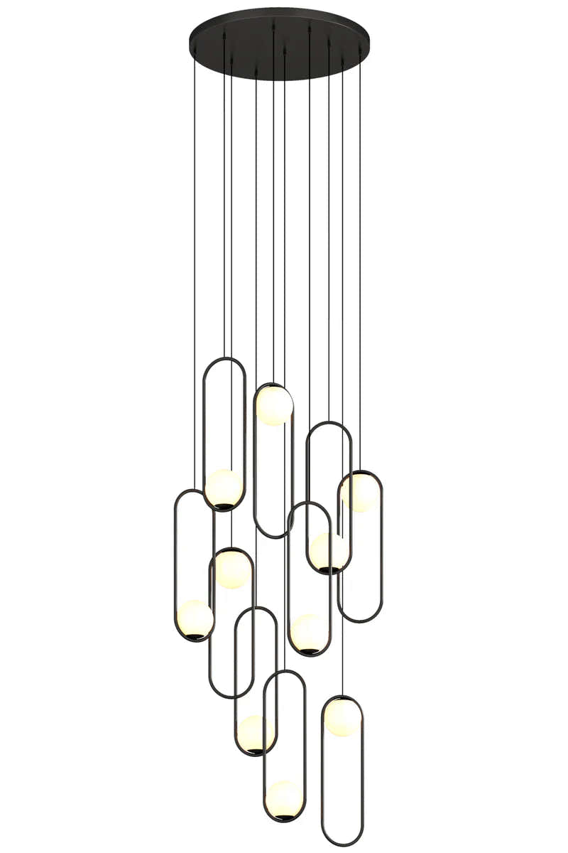 Luminous Modern LED Opal Glass Chandelier