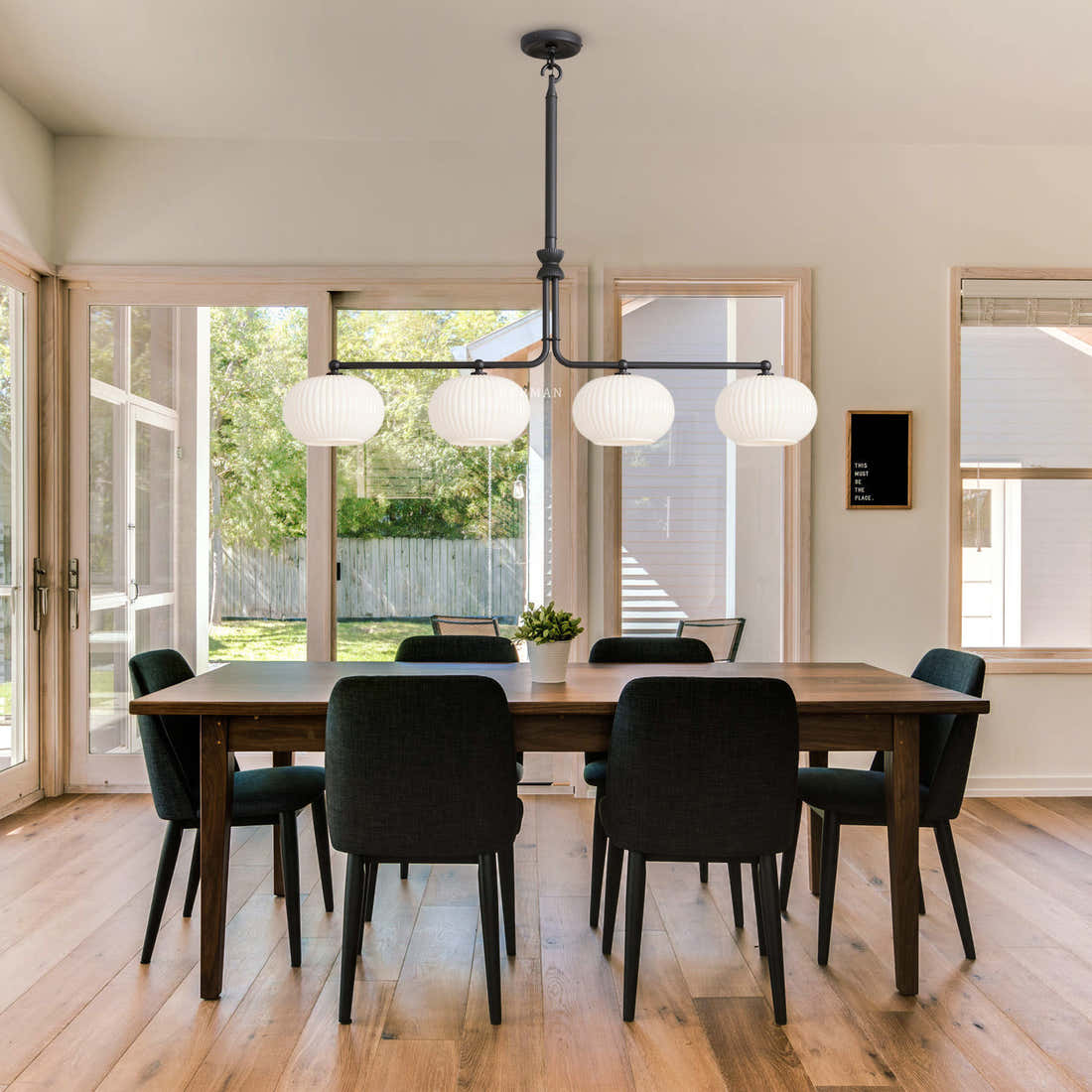 Enzo 42" Glass Linear Chandelier