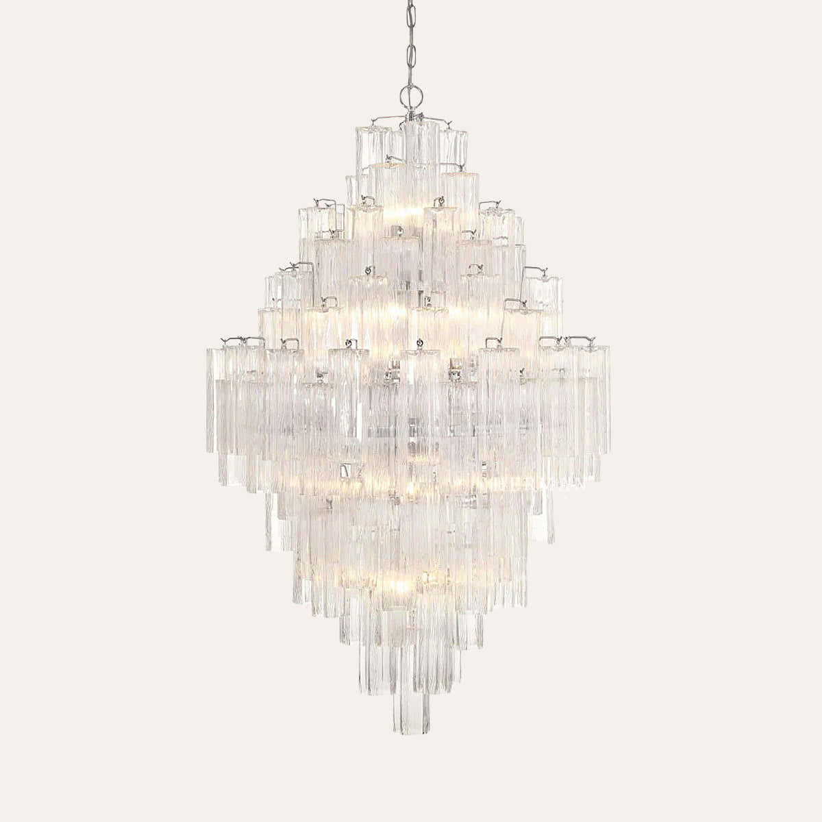 Addis Murano Glass Diamond Chandelier 50"H