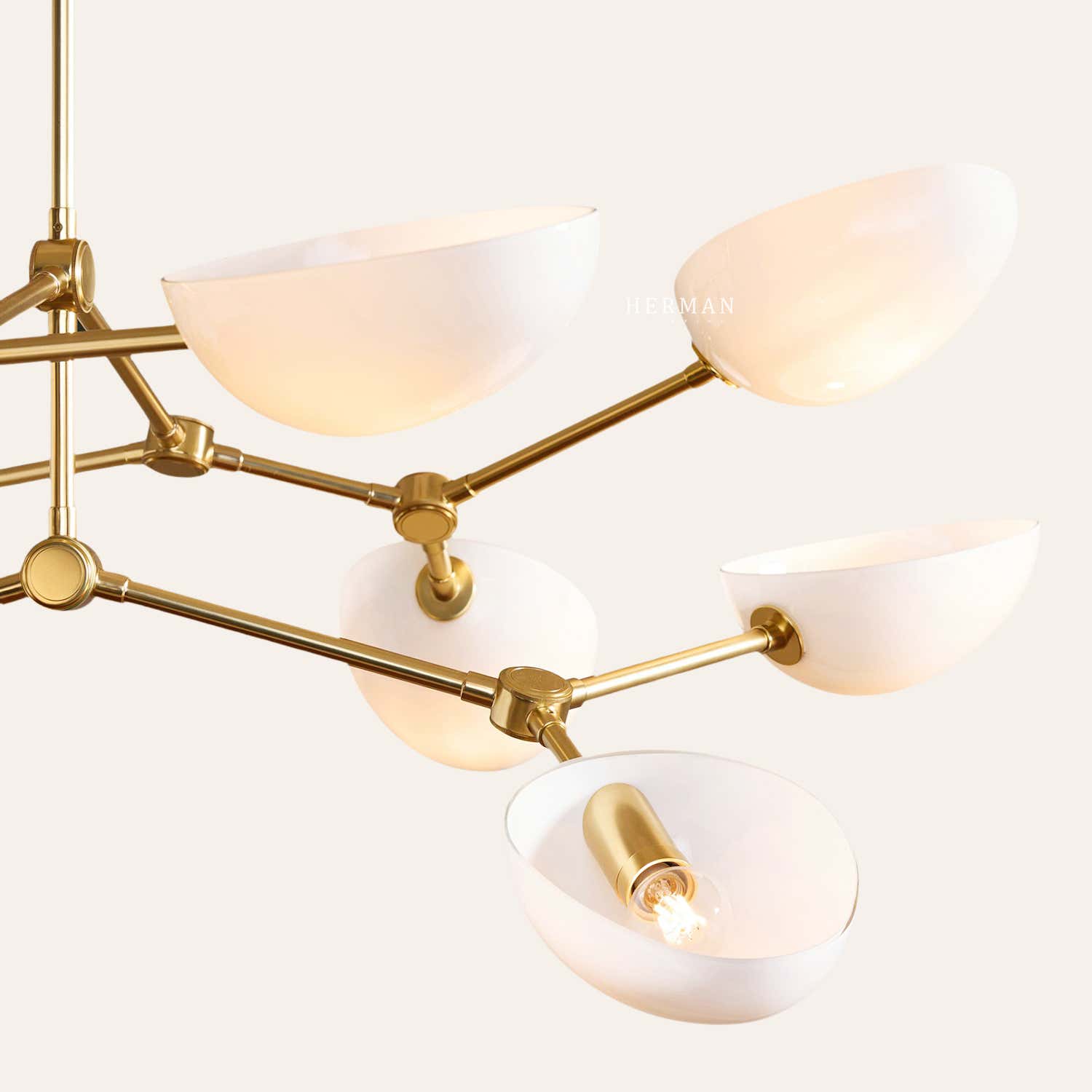 Argus glass Double Tier Chandelier 45" Width