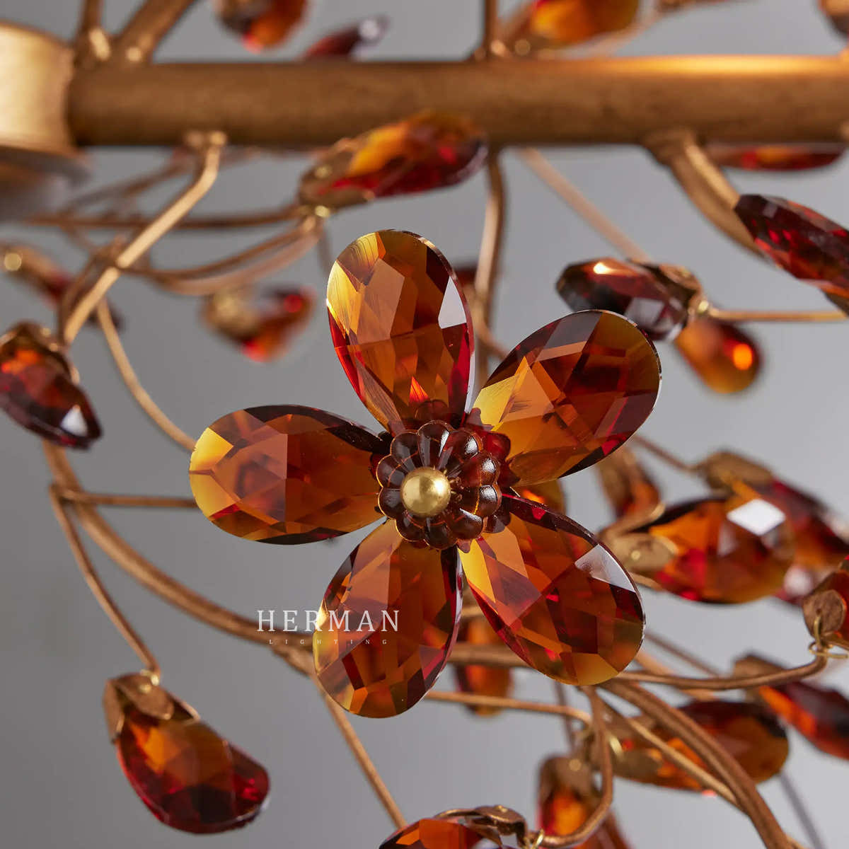 Fiore Colored Linear Chandelier 43" 51" 68"