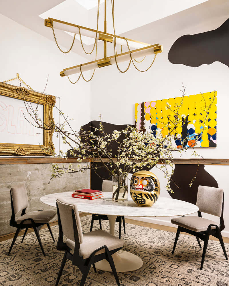 LED Tubular Alabaster Shades Ceiling Pendant Lamp 49" with long chains | Brass
